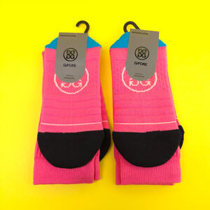 2 Pack G/Fore Mens Pray For Birdies Crew Socks Small/Medium Men 7-10.5 Mens Pink